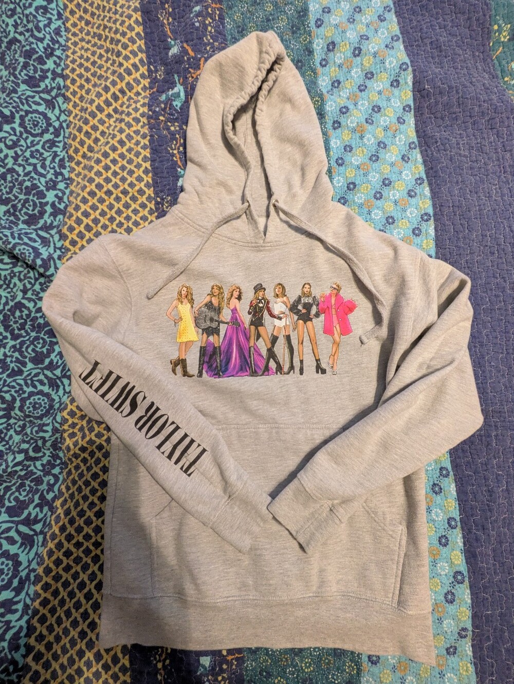 Taylor Swift Eras Light Gray Hoodie Medium